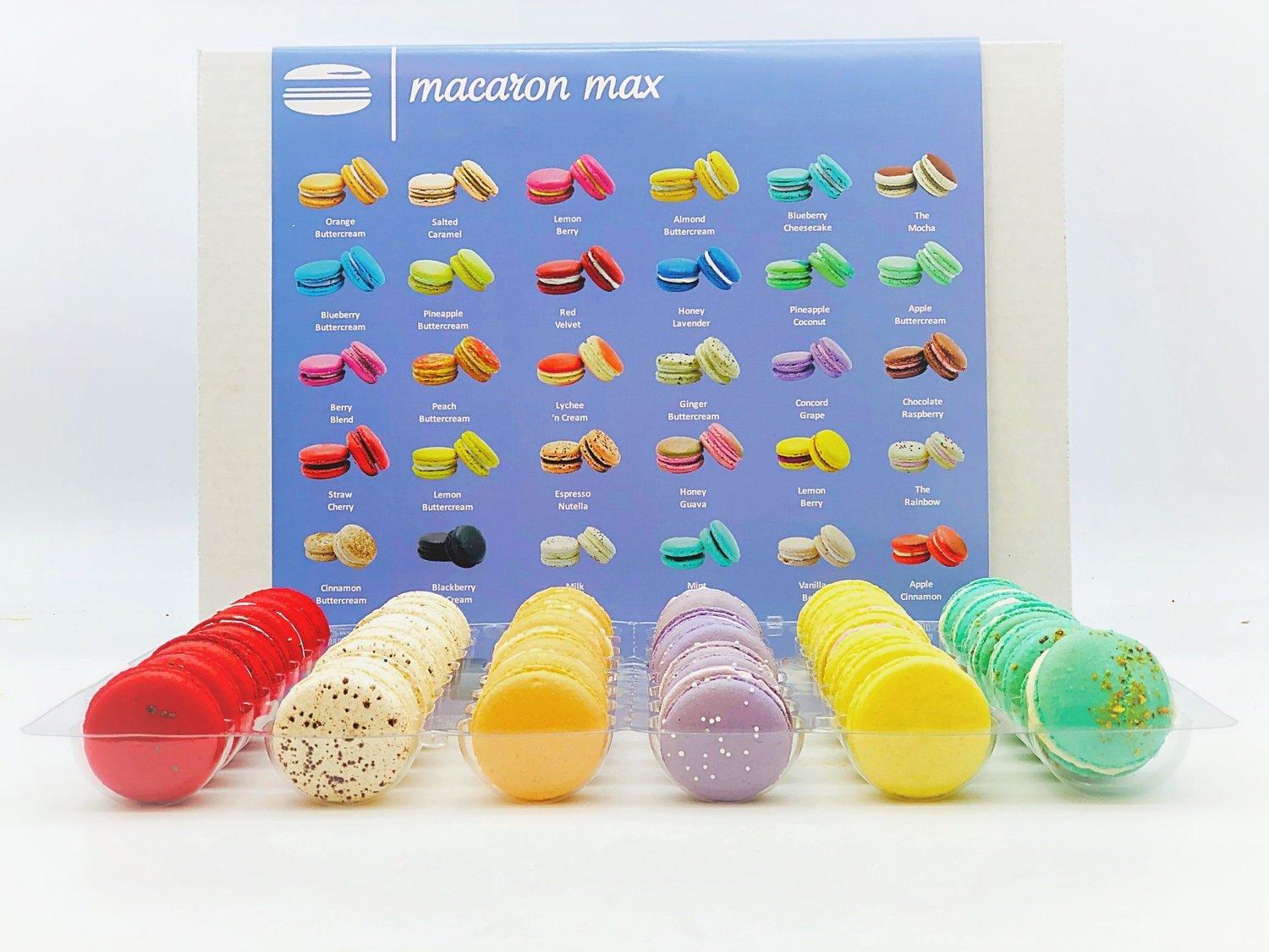 Choose Your Own French Macarons Available in 48 & 96 Pack - Macaron Centrale48 Pack