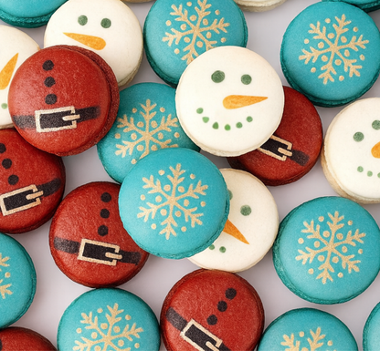 Christmas French Macaron Set | Available in 12 and 24 Pack.