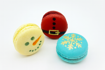 Christmas French Macaron Set | Available in 12 and 24 Pack.