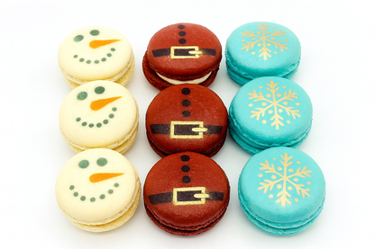 Christmas French Macaron Set | Available in 12 and 24 Pack.
