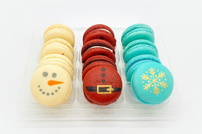 Christmas French Macaron Set | Available in 12 and 24 Pack.