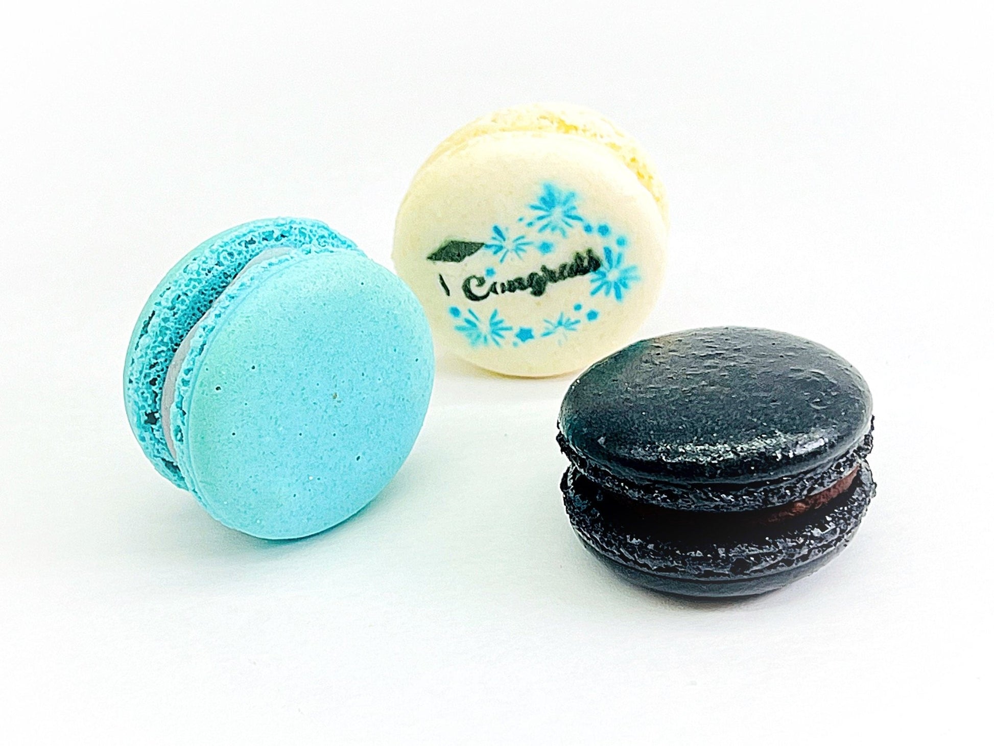 Congrats French Macaron Box (Black / Blue) | Available in 6 & 12 Pack - Macaron CentraleBlackberry6 Pack