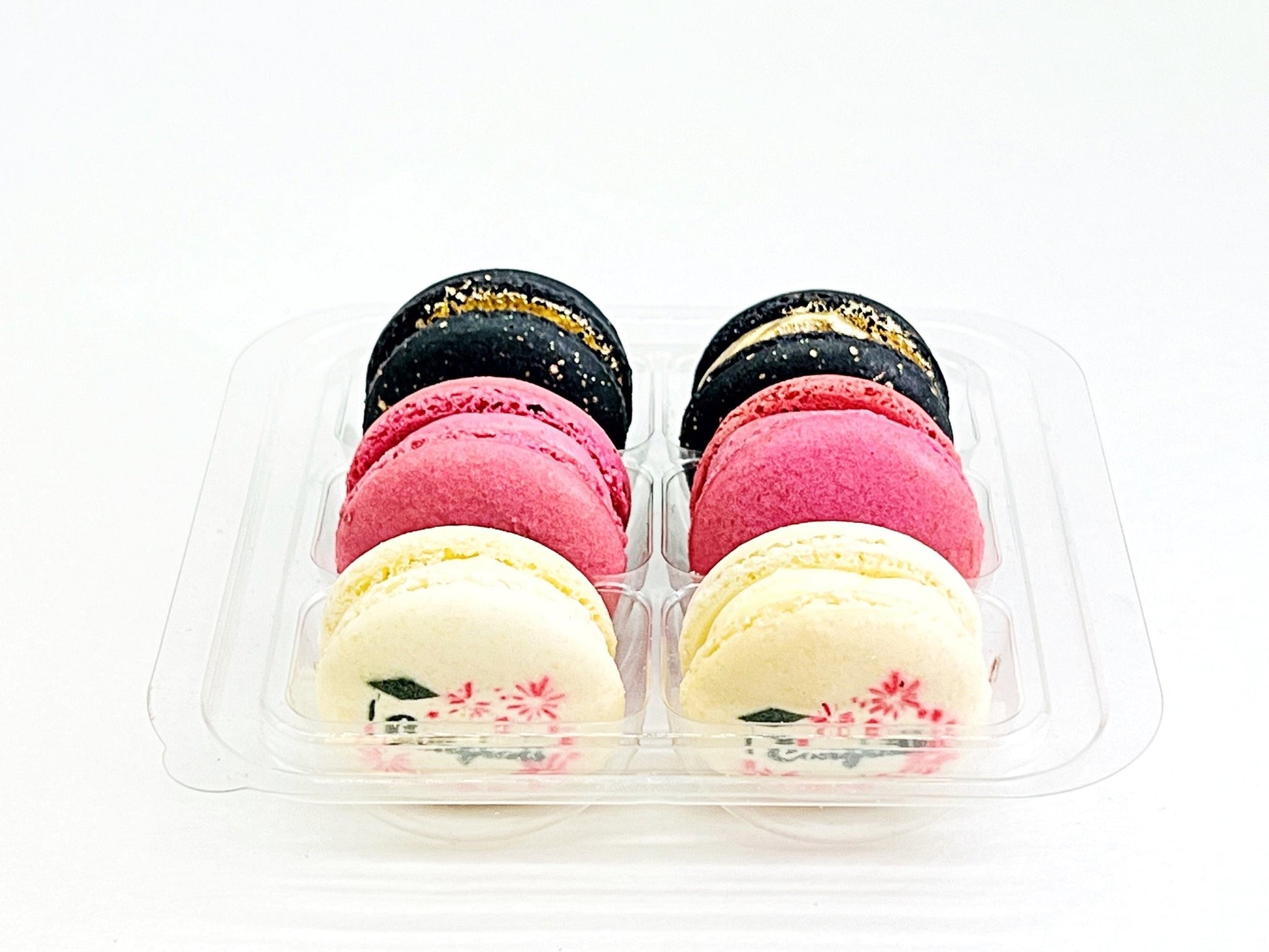 Congrats French Macaron Box (Black / Pink)| Available in 6 & 12 Pack - Macaron CentraleBlackberry6 Pack