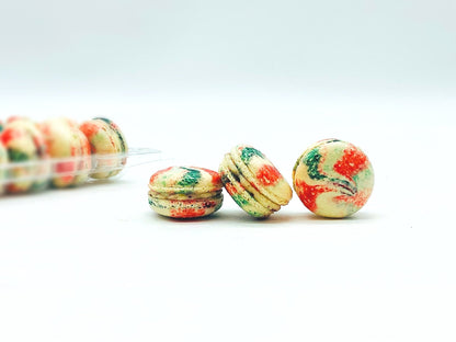 Cranberry Pistachio Macarons | Ideal for celebratory events. - Macaron Centrale6 Pack