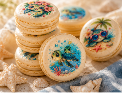 Tropical Turtle Dreams French Macarons
