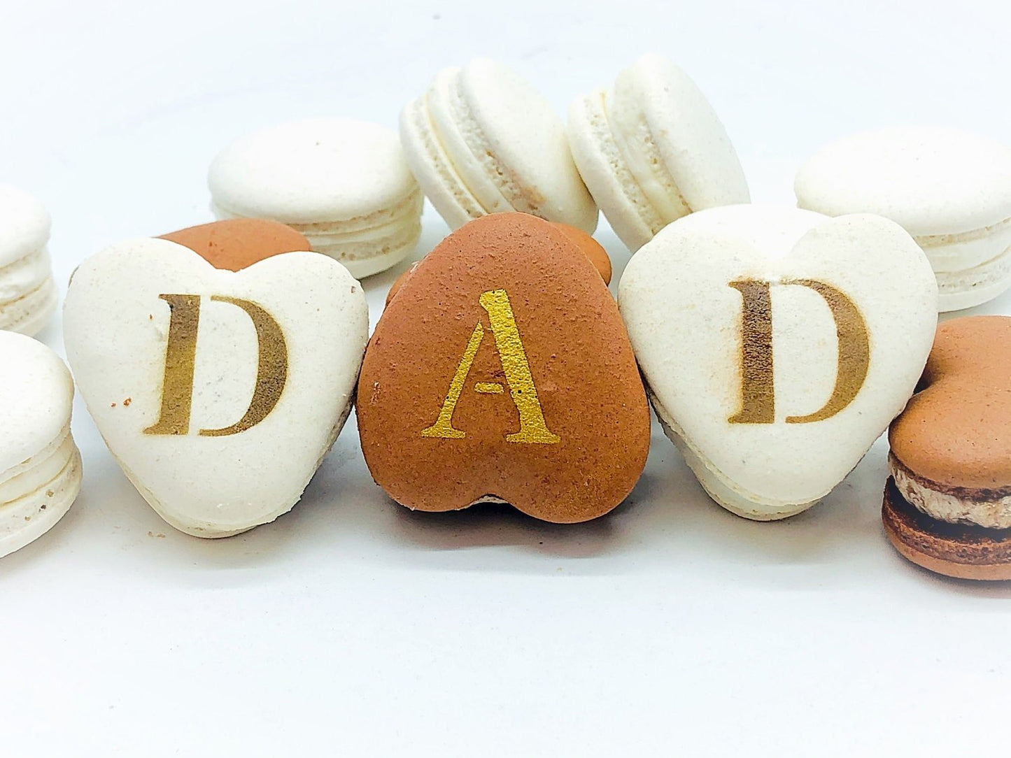 DAD Vegan Heart Macaron | Special gift for special dad! - Macaron CentraleStandard Shipping