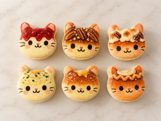 Purrfectly Thankful – Thanksgiving Kitty French Macarons