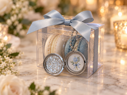 Keepsake Locket Macaron Wedding Favors