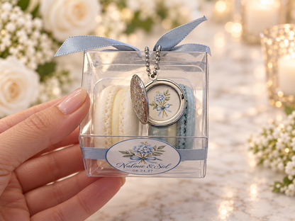 Keepsake Locket Macaron Wedding Favors