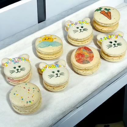 Easter Bunny Macaron Gift Set – Handcrafted Spring Macarons with Cute Bunny, Carrot & Easter Egg Designs - Macaron CentraleEaster6 Pack