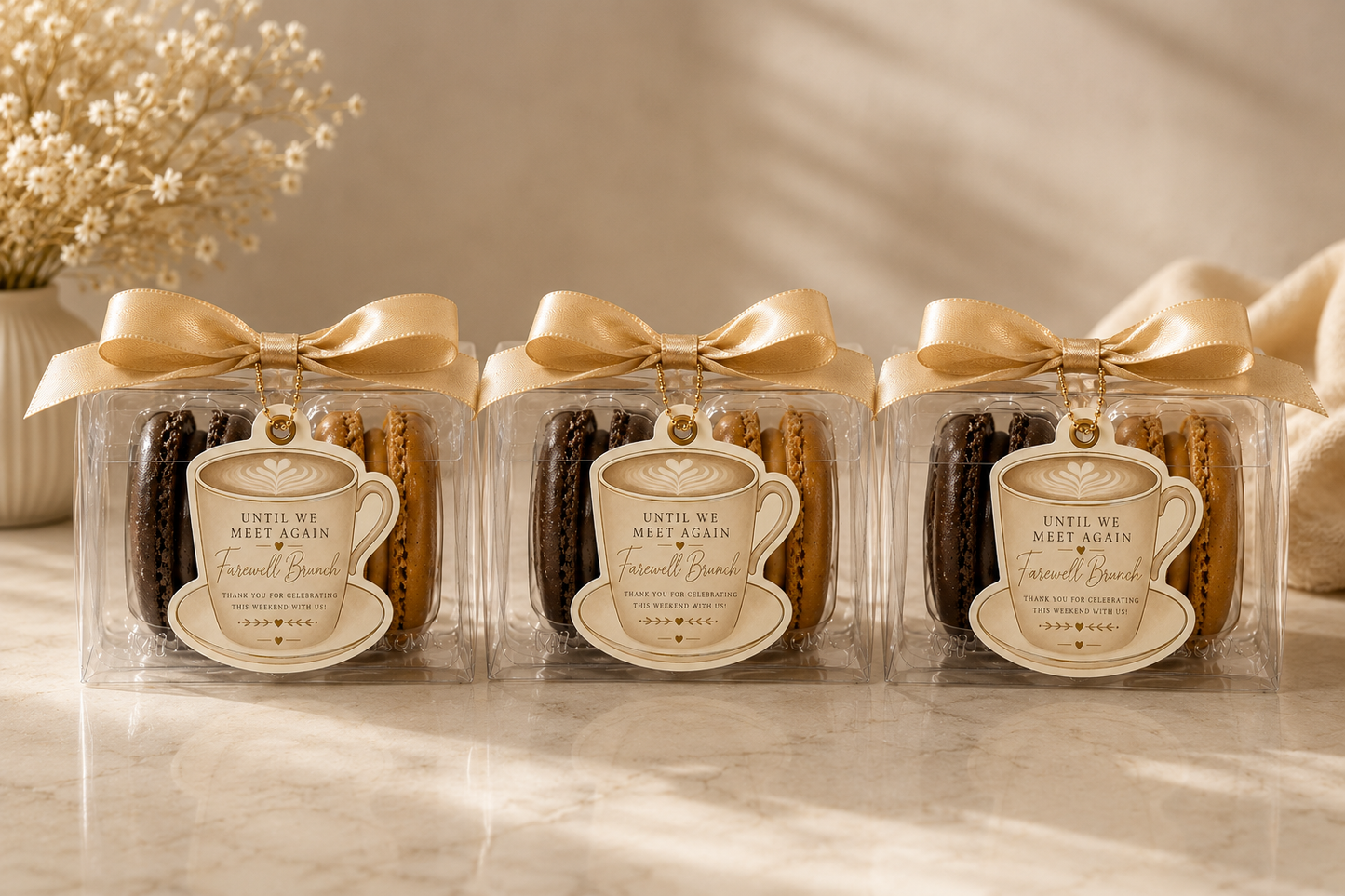 Until We Meet Again | Farewell Brunch Macaron Favors