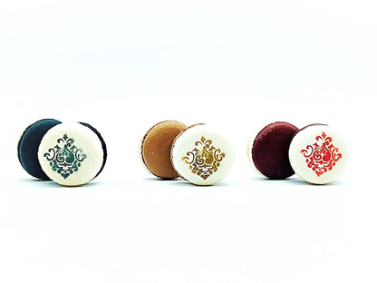 French Lace Macarons | Available in 6, 12 or 24 Pack - Macaron CentraleBlack & White6 Pack