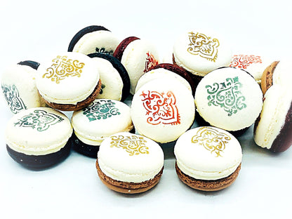 French Lace Macarons | Available in 6, 12 or 24 Pack - Macaron CentraleBlack & White6 Pack