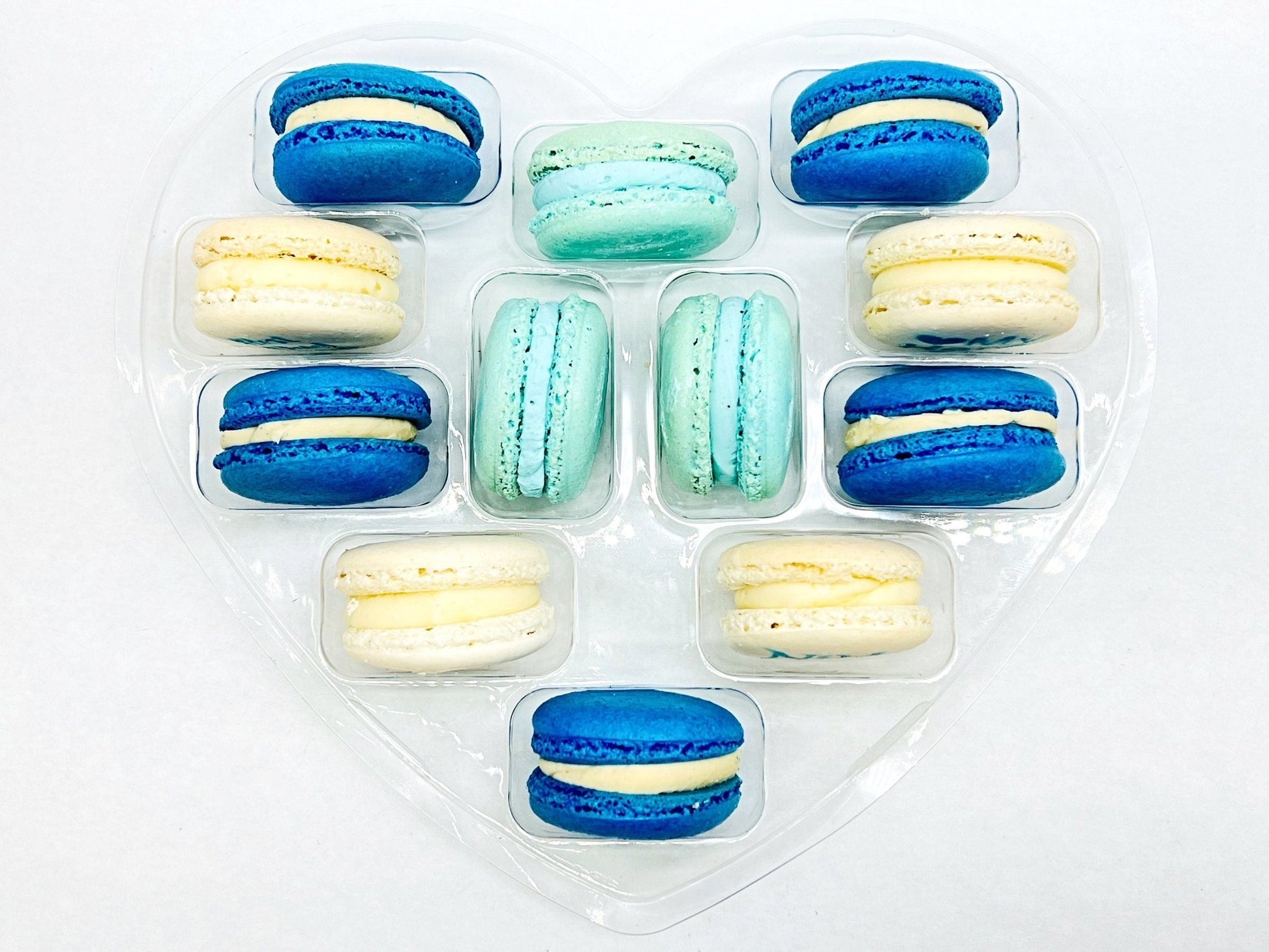 French Macaron Gift Set for Dad | 12 Pack Assortment Vanilla, Blueberry and Blue Caramel - Macaron Centrale