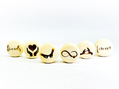 Friendship French Macarons (Vanilla) | Available in 6 , 12 & 24 Pack - Macaron Centrale6 Pack