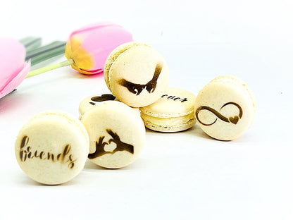 Friendship French Macarons (Vanilla) | Available in 6 , 12 & 24 Pack - Macaron Centrale6 Pack