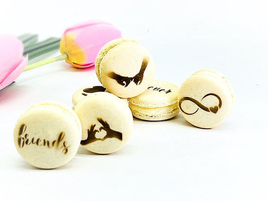 Friendship French Macarons (Vanilla) | Available in 6 , 12 & 24 Pack - Macaron Centrale6 Pack