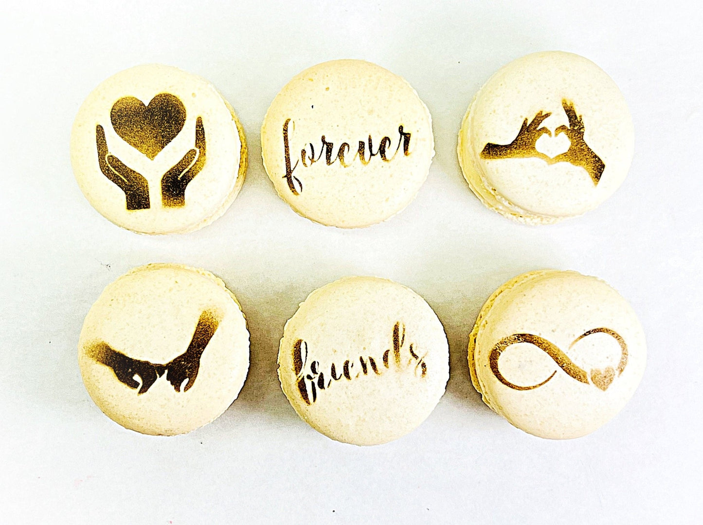 Friendship French Macarons (Vanilla) | Available in 6 , 12 & 24 Pack - Macaron Centrale6 Pack