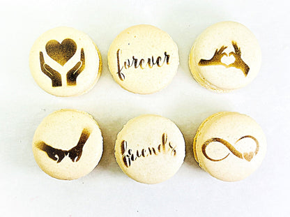 Friendship French Macarons (Vanilla) | Available in 6 , 12 & 24 Pack - Macaron Centrale6 Pack