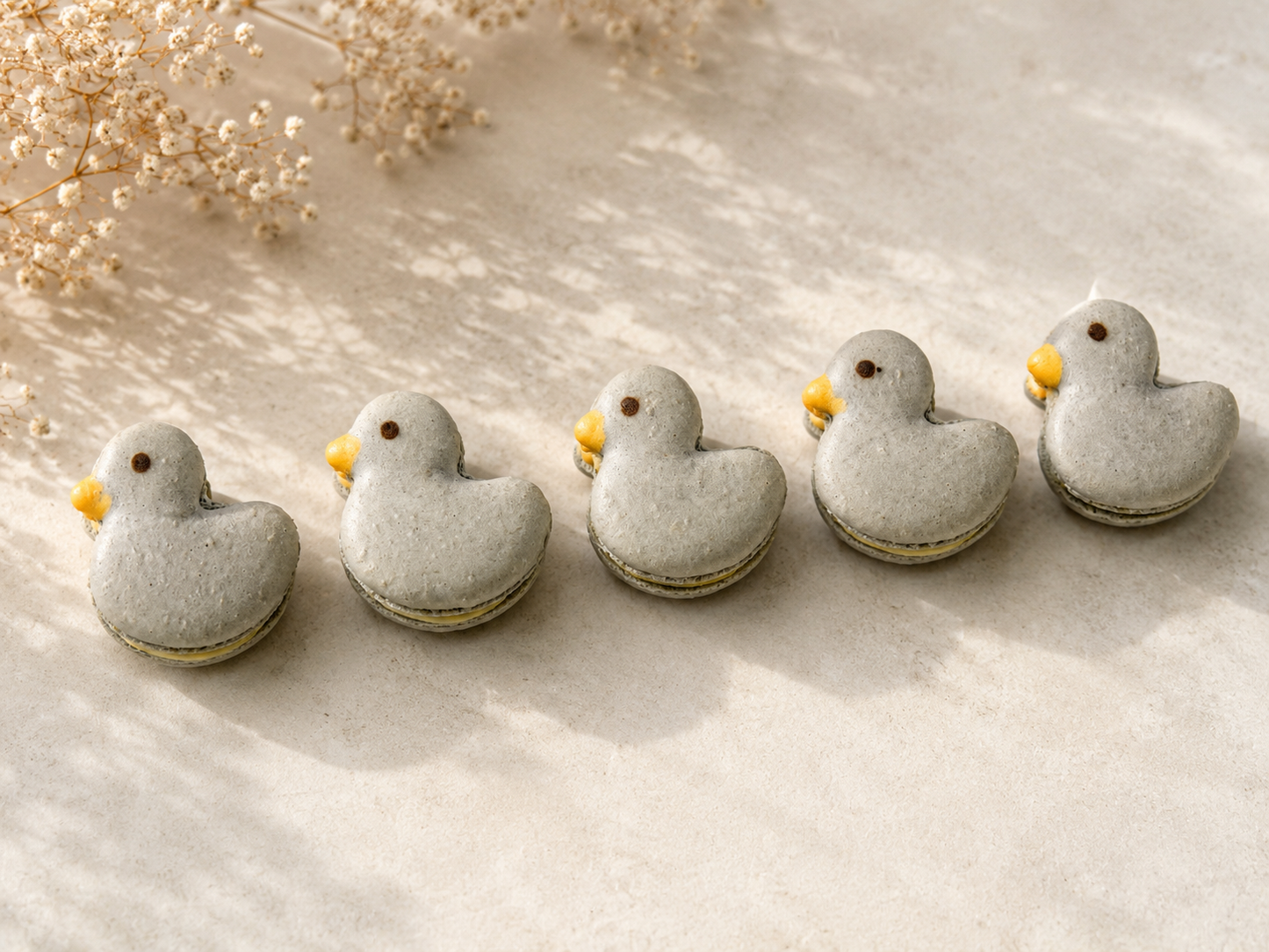 Garden Friends Ducklings French Macarons – Grey Duck Edition.