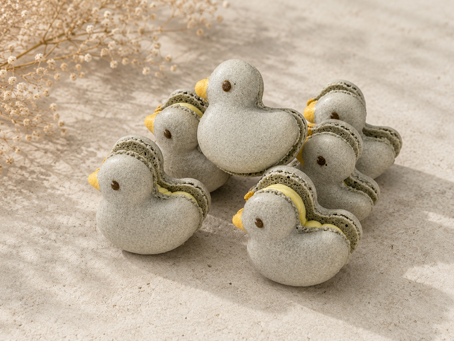 Garden Friends Ducklings French Macarons – Grey Duck Edition.