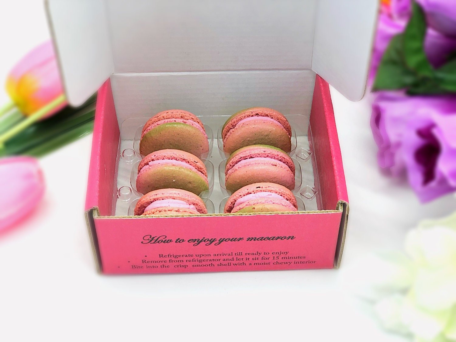 Guava Macarons | Perfect for any celebratory events. - Macaron Centrale6 pack