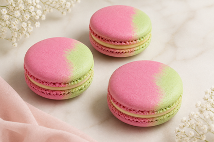 Naturally Vegan Guava French Macarons – Tropical Guava Flavor | Handmade Dairy-Free Almond Cookies