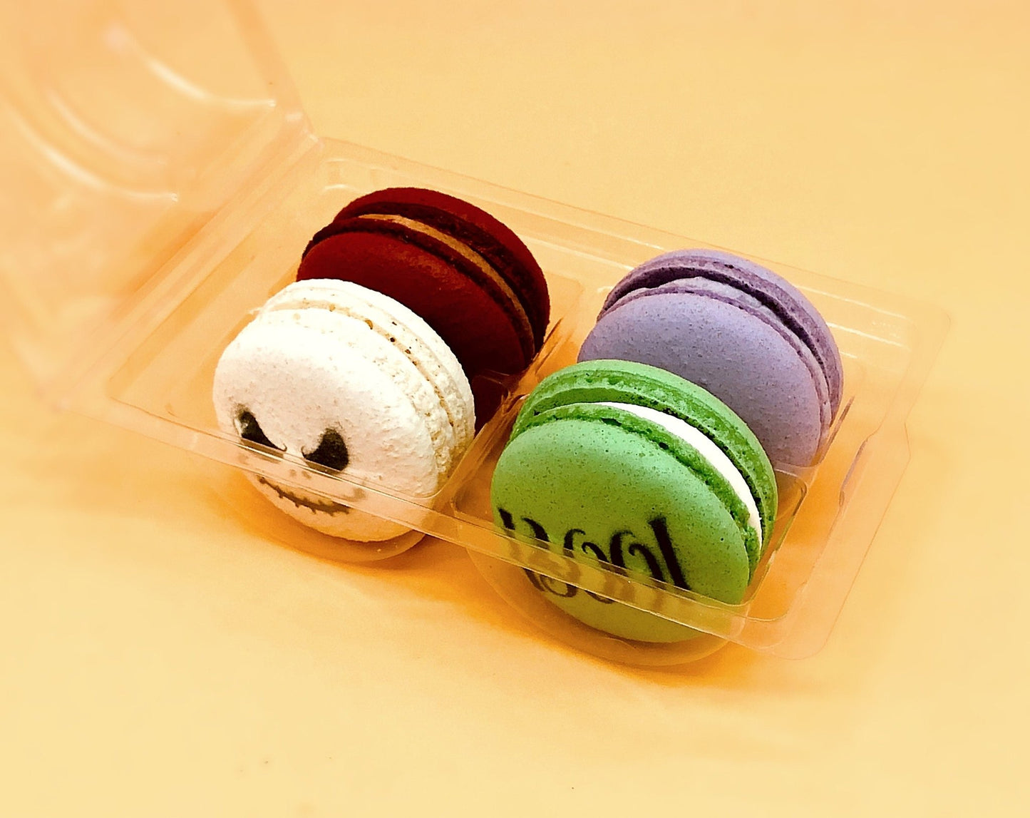 Halloween Vegan French Macaron Set | Ideal for celebratory events. - Macaron Centrale4 Pack