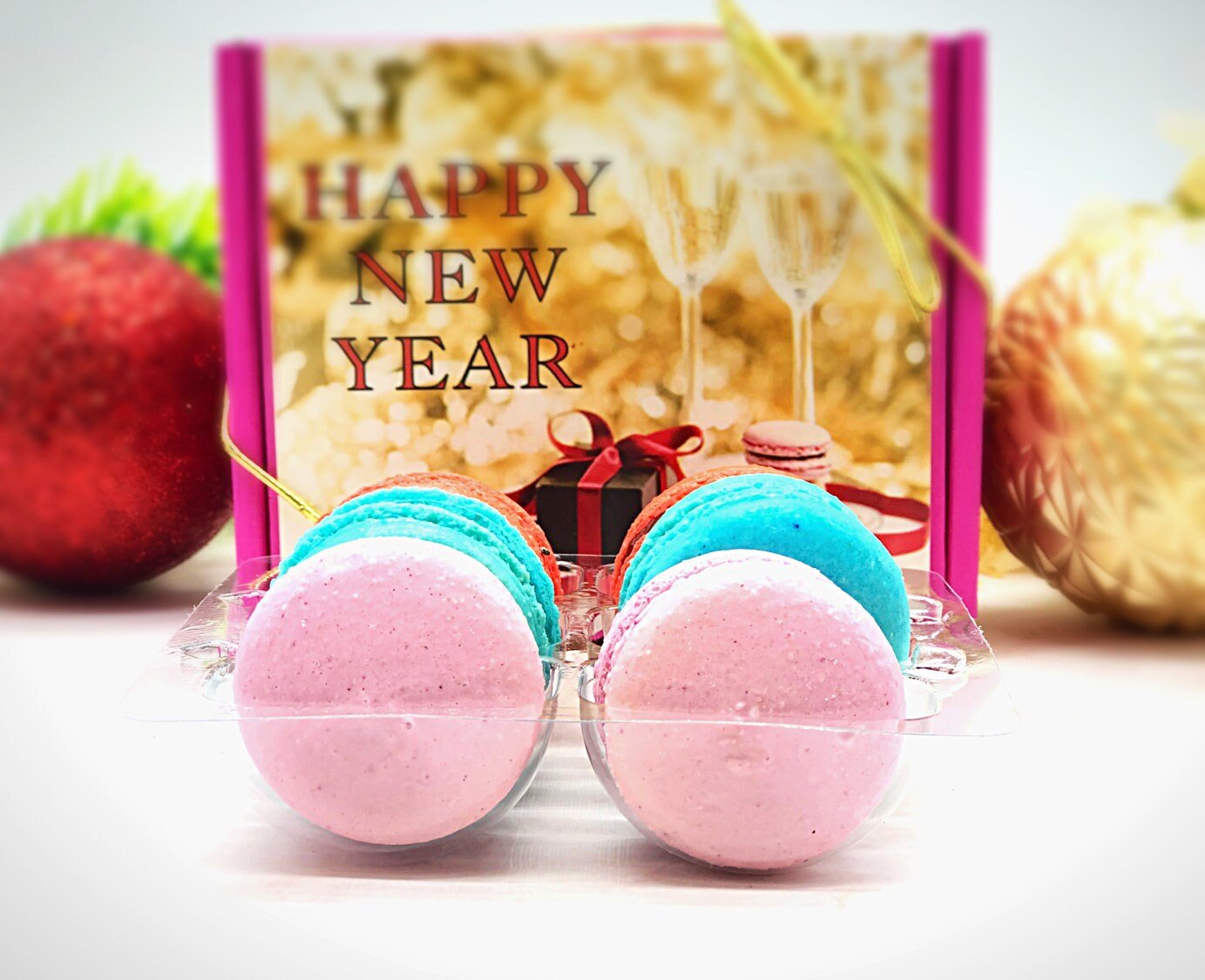 Happy New Year 6 Pack Macaron Gift Box - Macaron CentraleBirthday Cake