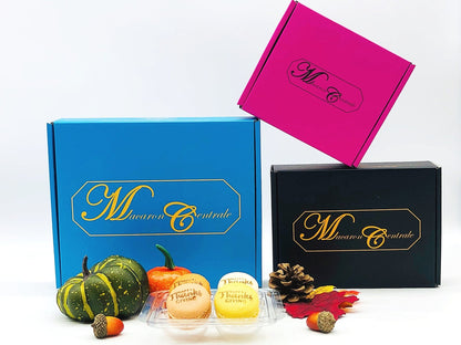Happy Thanksgiving Airbrushed French Macarons - Macaron CentraleVanilla6 Pack