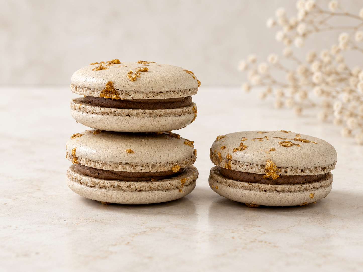 Naturally Vegan Hazelnut Praline French Macarons