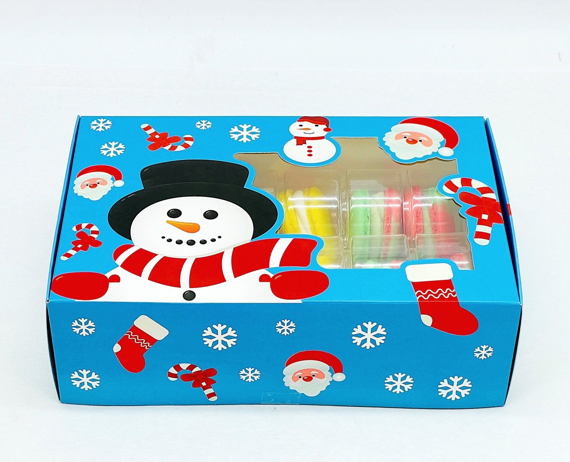 Holiday Gift Box Surprise Me! 12 Pack Vegan French Macarons Set | Dairy Free | 12 Different Flavors of Fun! - Macaron Centrale