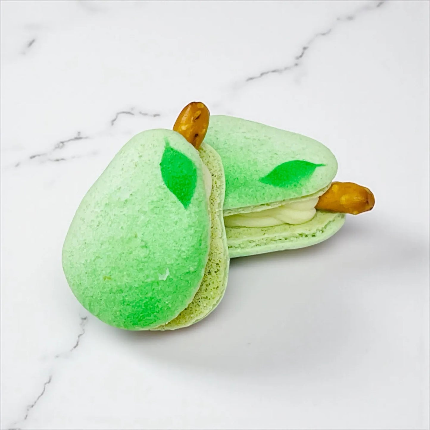 Pear-Shaped French Macaron - Unique Gift for Foodies and Garden Lovers