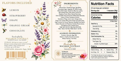 Garden Collection Bundle | 50 Hand-Printed French Macarons