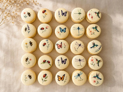 Garden Collection Bundle | 50 Hand-Printed French Macarons