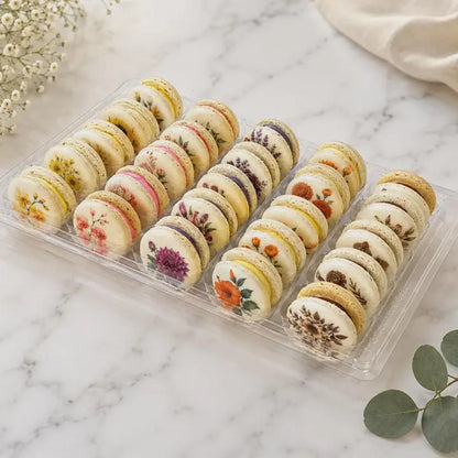 Garden Collection Bundle | 50 Hand-Printed French Macarons