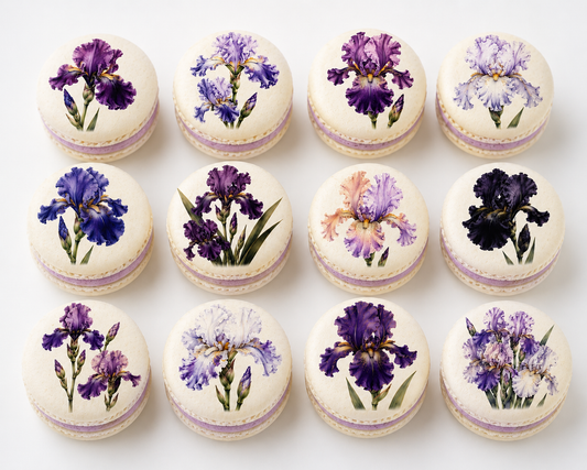 Iris Flower French Macarons