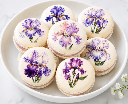 Iris Flower French Macarons