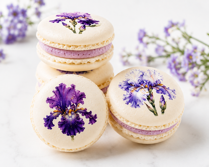 Iris Flower French Macarons