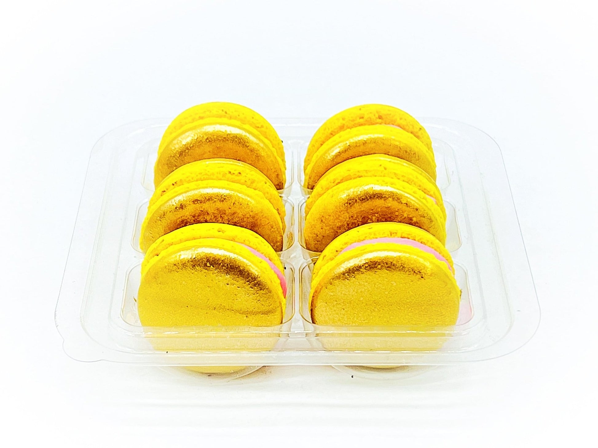 Luxe Mac | Gold Raspberry French Macaron | Available in 6, 12 and 24 Pack - Macaron Centrale6 Pack