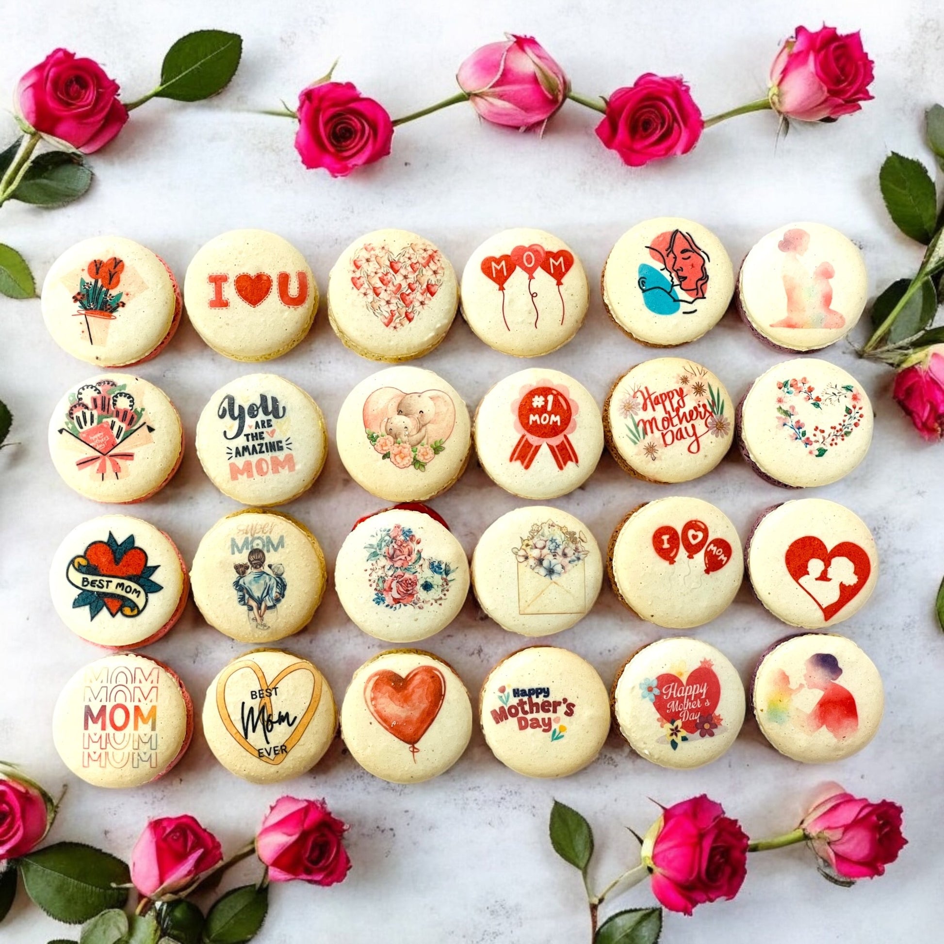 Mom’s Surprise Treat Box – 24 Macarons - Macaron CentraleMother's Day