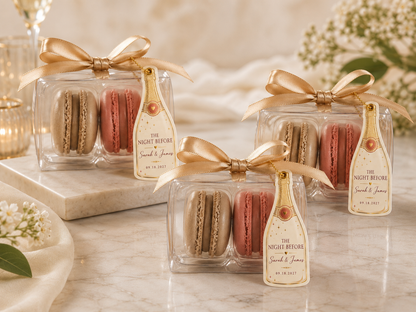 The Night Before | Rehearsal Dinner Macaron Favors | Personalized 2 Pack Wedding Favors