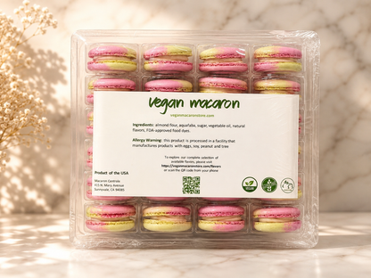 Naturally Vegan Guava French Macarons – Tropical Guava Flavor | Handmade Dairy-Free Almond Cookies
