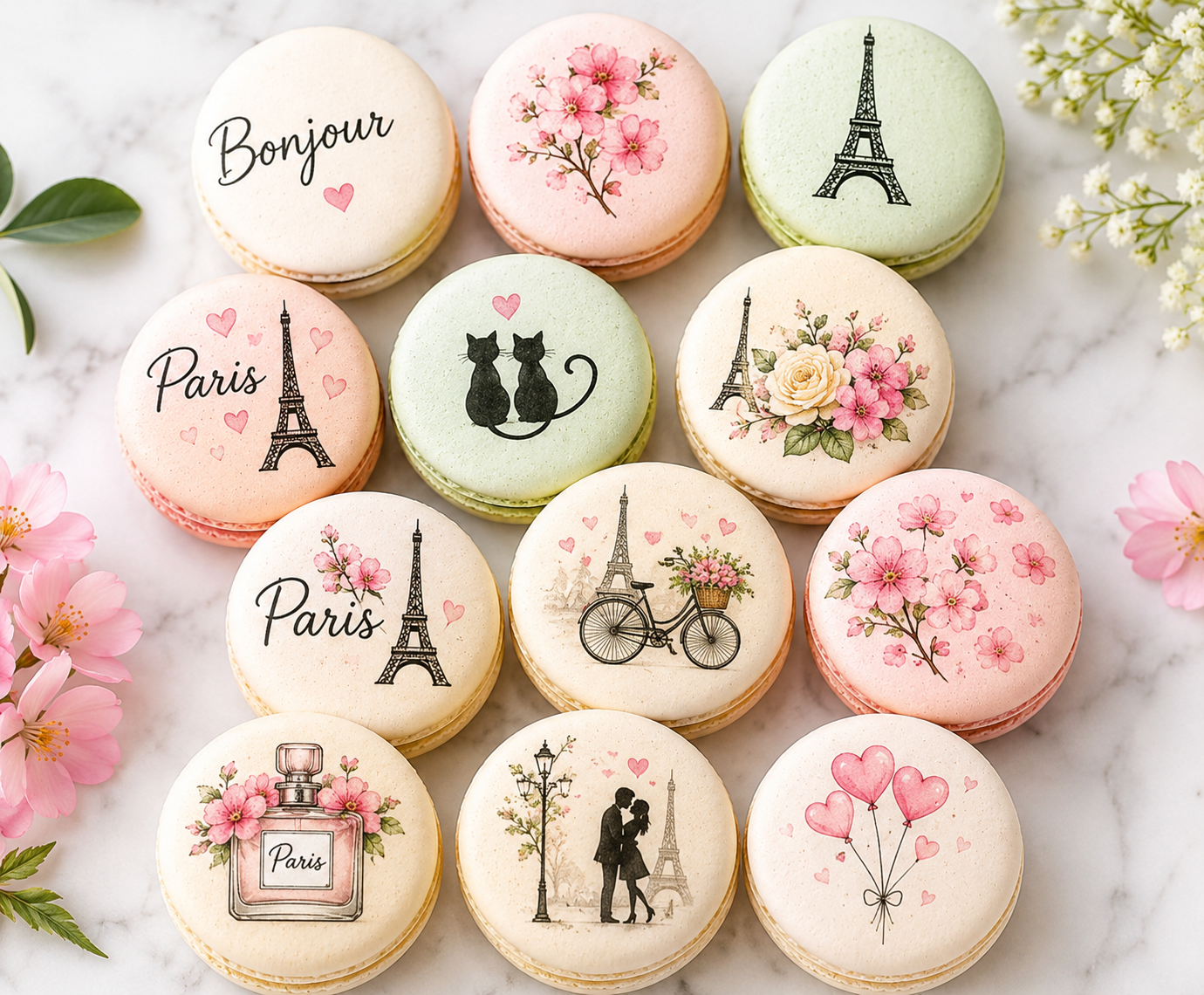 Parisian Bloom French Macarons