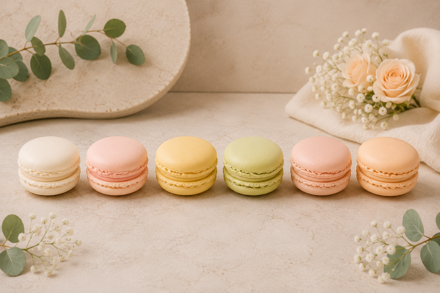 Pastel Macaron Tower for Weddings | French Macaron Dessert Display | Wedding Centerpiece | Bridal Shower Dessert Table