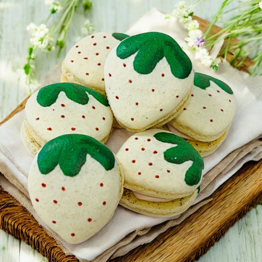 Pineberry - Shaped French Macarons - Macaron CentraleClassic12 Pack