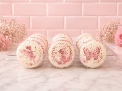 Pink Fairy Garden French Macarons