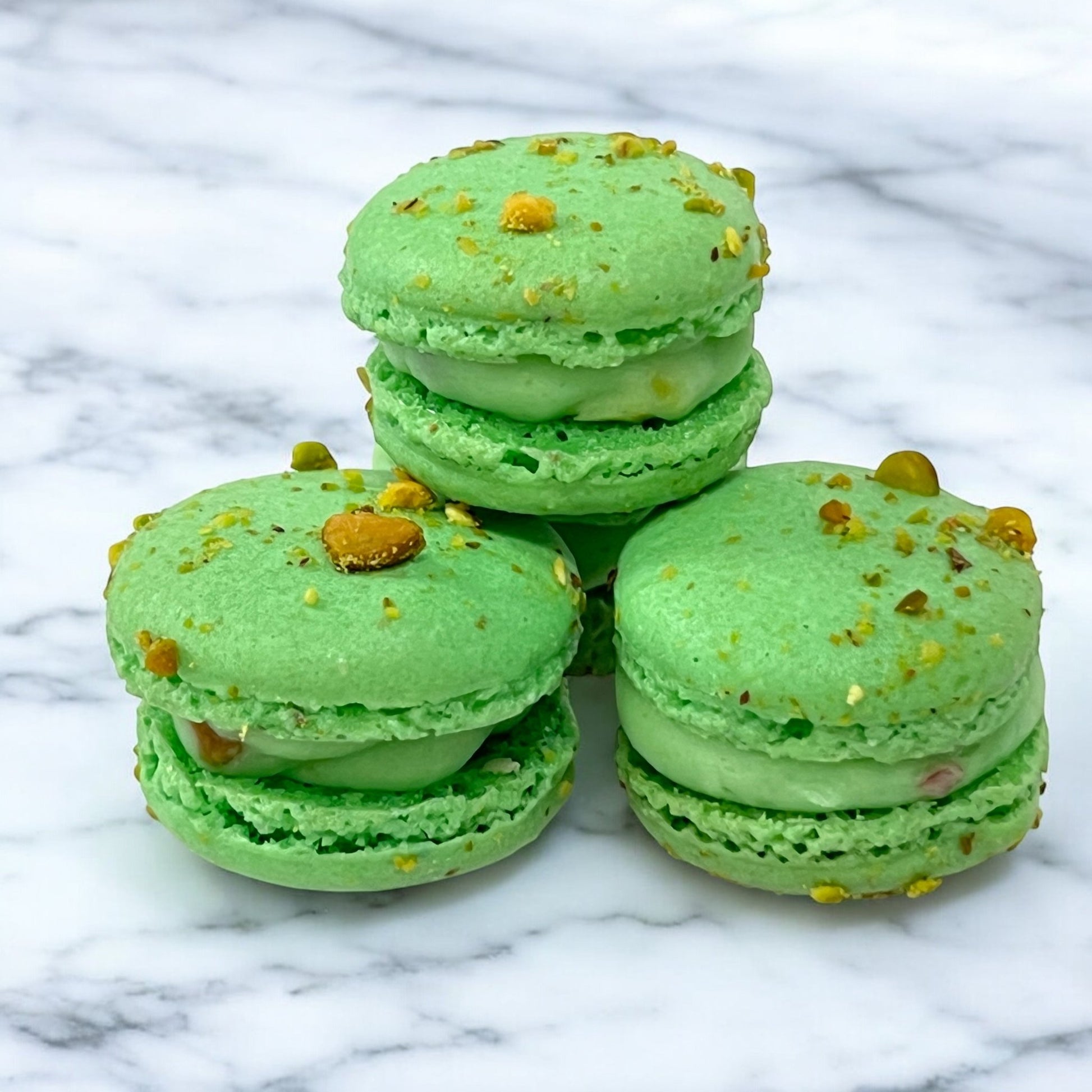 Pistachio Mini Macarons - Perfect for Decorating Cupcakes, Cakes, Ice Cream, and More - Macaron Centrale16 Pack