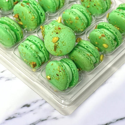 Pistachio Mini Macarons - Perfect for Decorating Cupcakes, Cakes, Ice Cream, and More - Macaron Centrale16 Pack