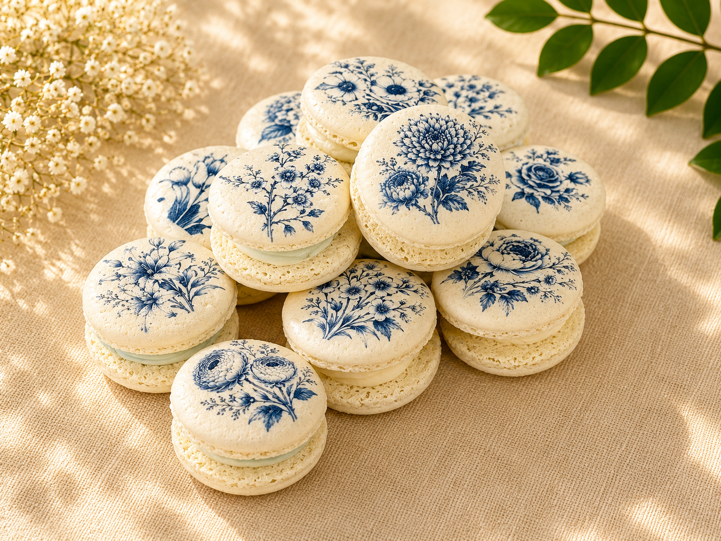 Porcelain Bloom French Macaron Set